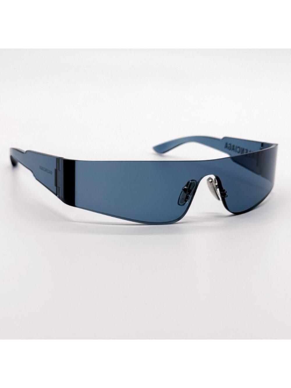 NEW BALENCIAGA BB0041S 014 SUNGLASSES BLUE SHIELD UNISEX EYEWEAR BALENCIAGA - Picture 5 of 10